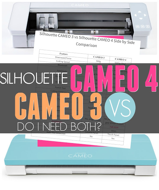 Silhouette CAMEO 3 vs CAMEO 4: Do I Need Both? (Comparison Chart) -  Silhouette School